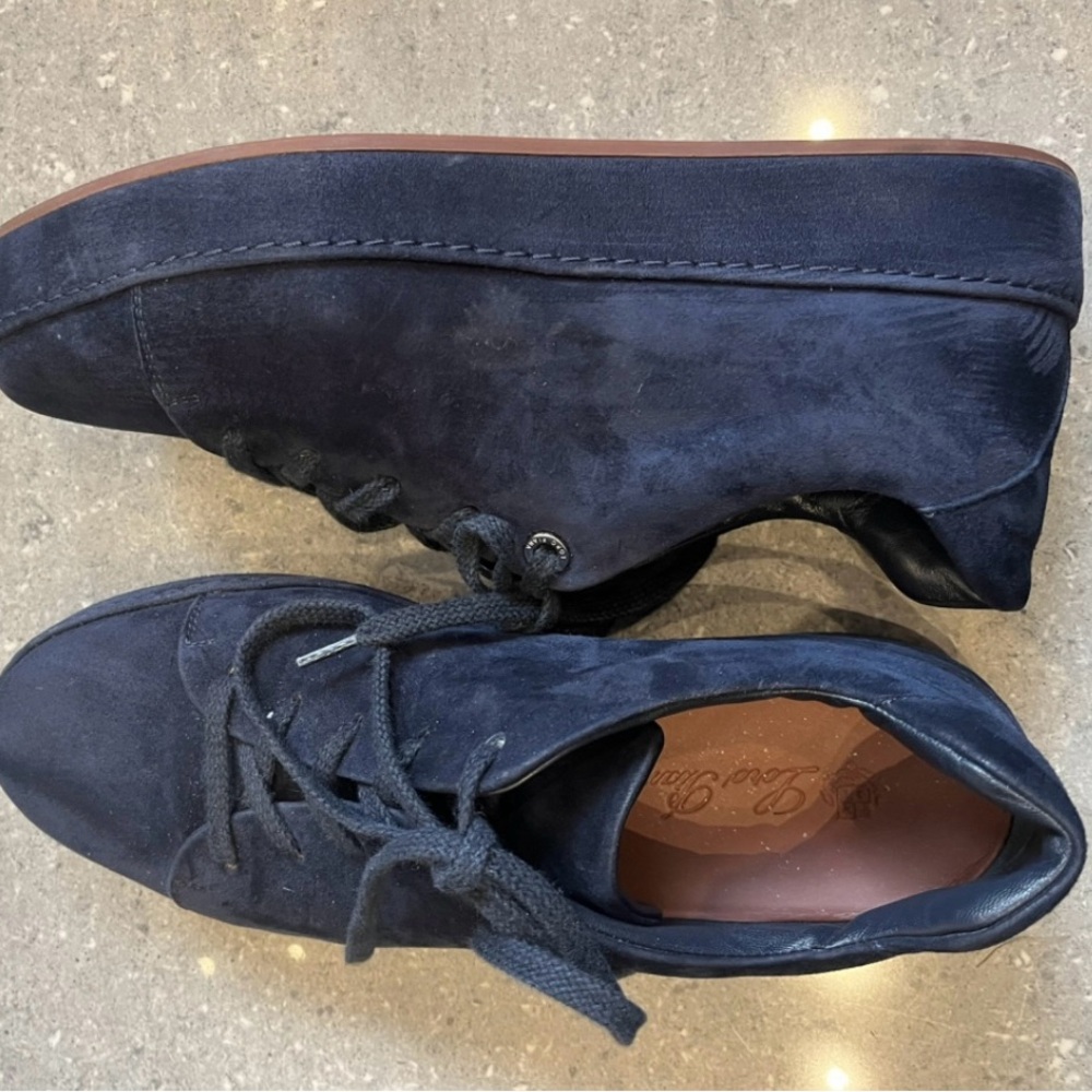 Loro Piana Women's Navy Suede Sneakers